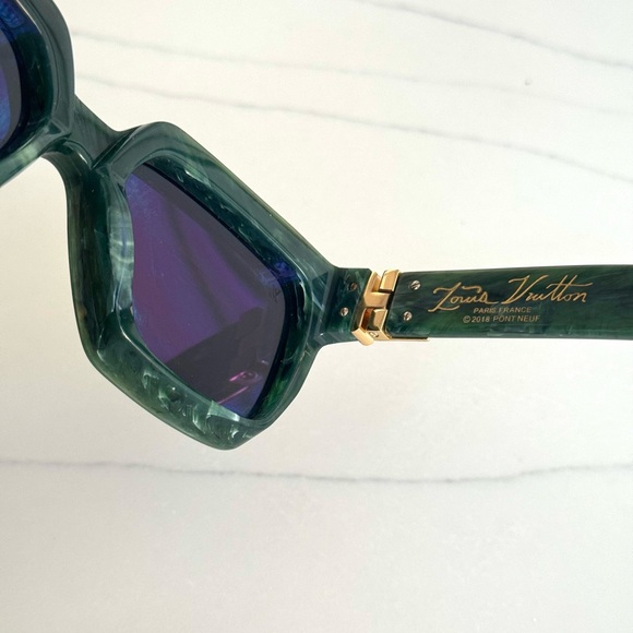 Louis Vuitton 1.1 Millionaires Sunglasses - Green Marble - Picture 2 of 3